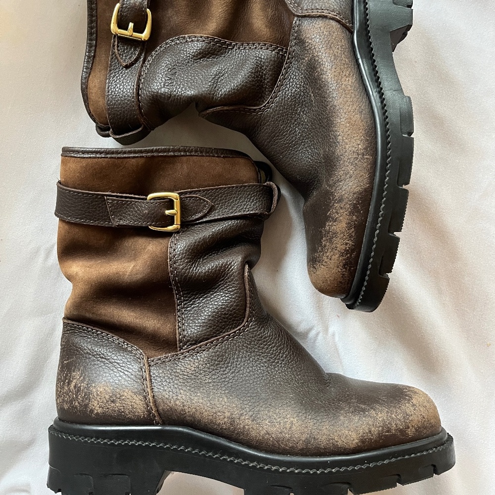 Vintage Orvis Shearling-lined Leather Boots, Men's 9E